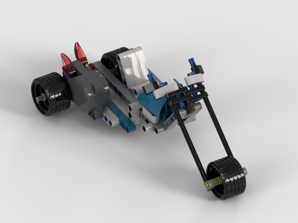 Lego Chopper with pullback motor sidecar