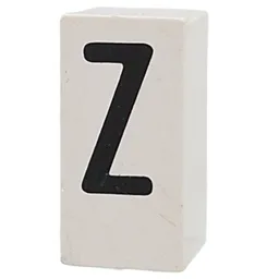 Tile Special 1 x 2 x 5/6 with Stud Hole in End with 'Z' Print