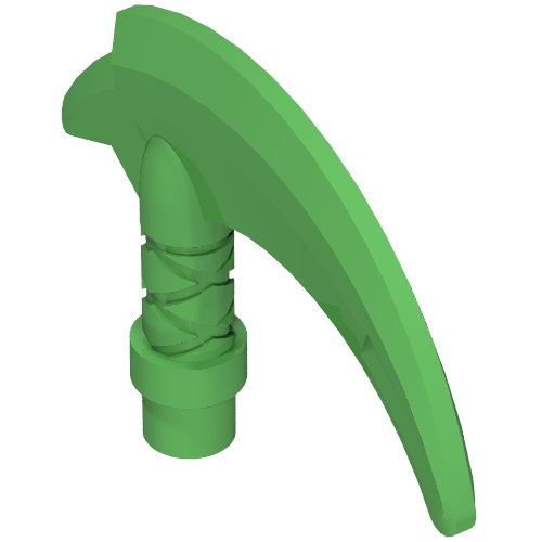 Lego Weapon Scythe / Hook with Bar / Bright Green