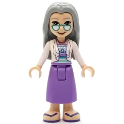Nora - White Top, Medium Lavender Dress, Light Bluish Grey Hair