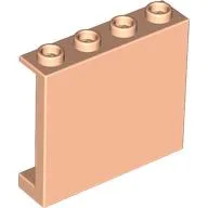 Panel 1 x 4 x 3 [Side Supports / Hollow Studs] / Light Nougat