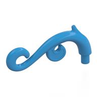 Lego Curled Decorative Ornament / Plant Vine with Bar / Dark Azure