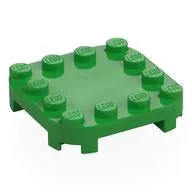 Plate Round Corners 4 x 4 x 2/3 Circle with Reduced Knobs