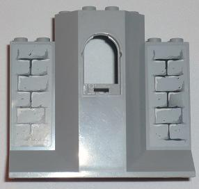 Lego Panel 3 x 8 x 6 with Window with Light Bluish Gray Bricks Pattern (Stickers) - Set 8813/8823