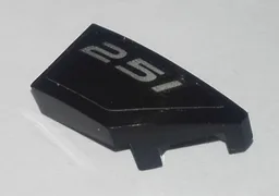 Wedge 2 x 1 x 2/3 Right with Silver '251' Pattern (Sticker) - Set 76900