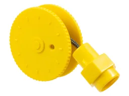 Duplo Winch Drum Narrow with Gray String and Yellow Over-the-Stud-Size Hexagonal Fitting