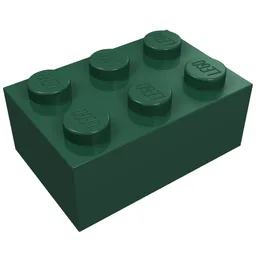 Brick 2 x 3 / Dark Green