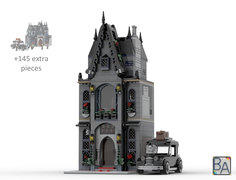Lego Morticia's Townhouse - Modification of Set 76786