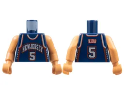 Torso NBA New Jersey Nets #5 Kidd Pattern / Nougat NBA Arms