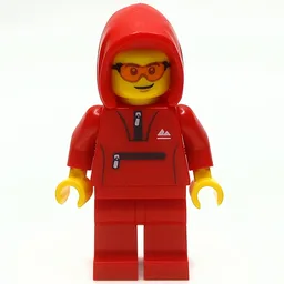 Man, Red Tracksuit with Hood