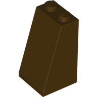 Lego Brick Sloped 75° 2 x 2 x 3 [Solid Studs] / Dark Brown