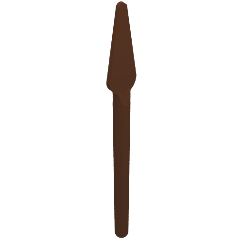 Lego Weapon Pike / Spear Round End / Reddish Brown