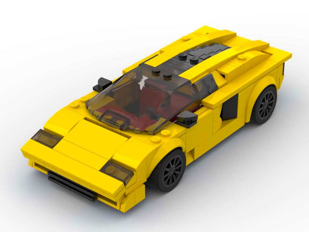 Lego 2021 Raging Bull Countach - Yellow - 8 Stud Speed Champions