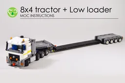 8x4 Tractor + Low loader trailer