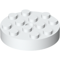 Lego Turntable 4 x 4 Top, Locking / White