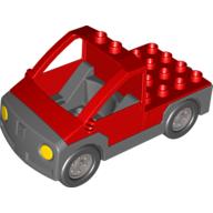 Lego Duplo Truck Pickup Flatbed with Dark Bluish Gray Base / Red