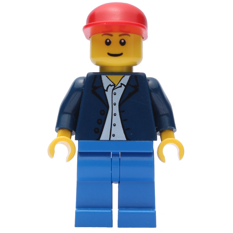Lego Dark Blue Jacket, Blue Legs, Red Cap