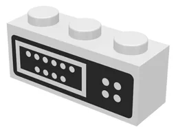 Brick 1 x 3 with Control Panel Print