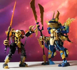 Elemental Dragon Mech vs. The Empress Mech