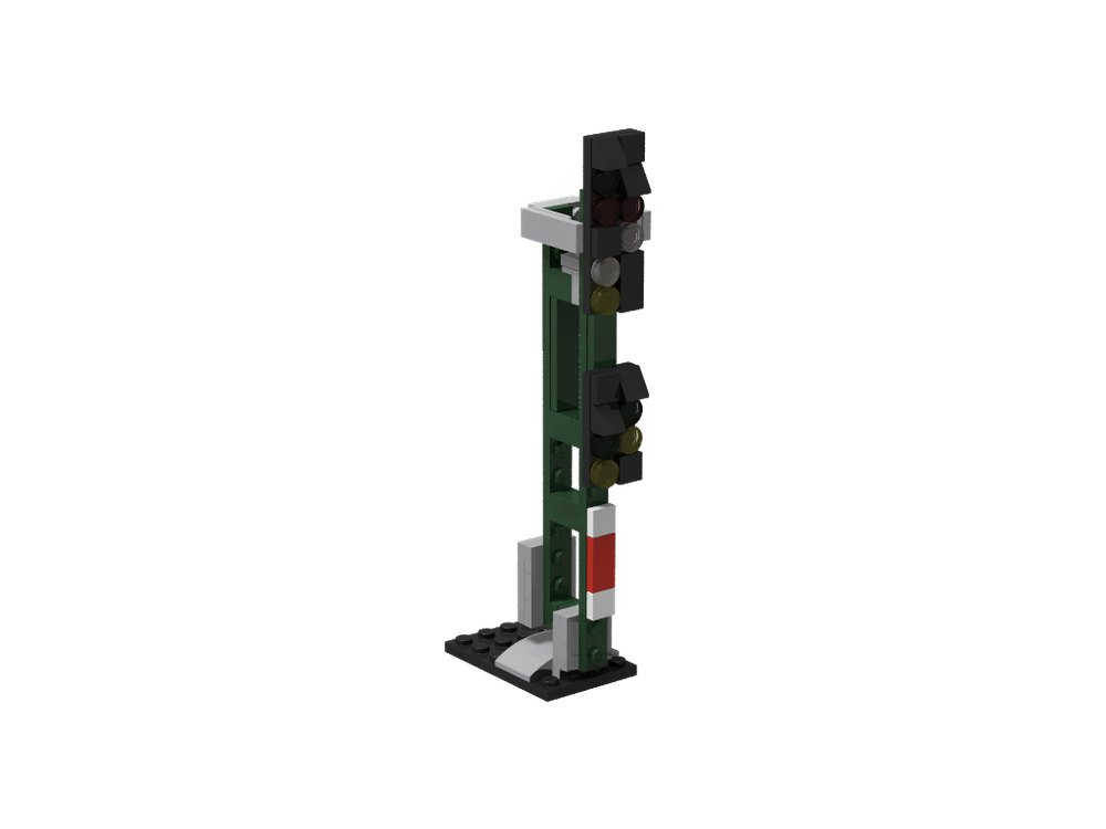 Lego Ausfahrsignal mit Vorsignal / Main signal with distance signal
