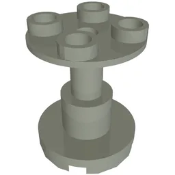 Support Round 2 x 2 x 2 Stand with Blocked Center Hole / Light Gray