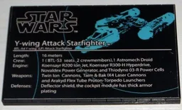 Stickered Assembly 12 x 8 x 2/3 with Star Wars Logo and 'Y-wing Attack Starfighter' Pattern (Sticker) - Set 10134
