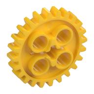 Lego Technic Gear 24 Tooth [New Style with Single Axle Hole] / Yellow