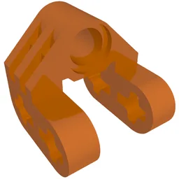 Technic Axle and Pin Connector Perpendicular Split / Dark Orange