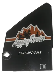 Technic, Panel Fairing #13 Large Short Smooth, Side A with 'Logging Service' and '555-9397-2012' Pattern (Sticker) - Set 9397