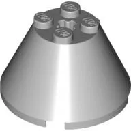 Cone 4 x 4 x 2, Axle Hole [Plain] / Light Bluish Gray