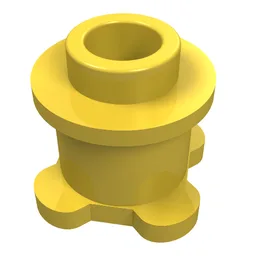 Belville / Scala, Brick Round 1 x 1 x 2/3 Round / Yellow