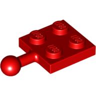 Lego Plate 2 x 2 with Towball / Red