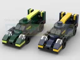 Pair Of Aston Martin Valkyire Hypercar Racing Cars - Half Speed Champions Scale