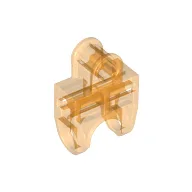 Technic Axle Connector 2 x 3 with Ball Socket, Open Sides / Trans-Orange