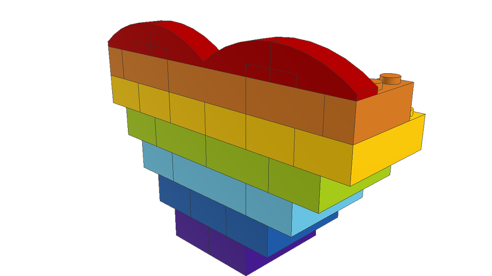 Lego 11005 Rainbow Heart (RPC MOC 11/18)