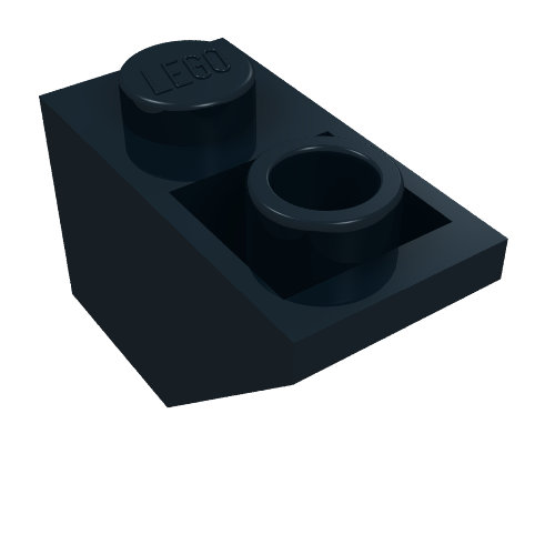Lego Brick Sloped Inverted 45° 2 x 1 [Old Type with Small Stud Hole] / Black