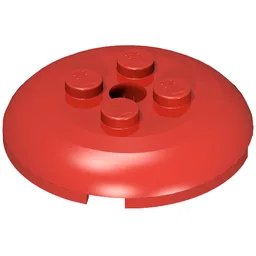 Dish 4 x 4 with 4 Studs / Red