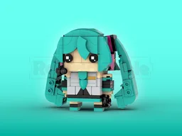 Hatsune Miku Brickheadz LEGO MOC - Crypton Future Media