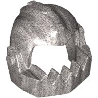 Lego Helmet with Jagged Jaw / Metallic Silver