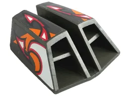 Technic Engine Air Scoop Double (RC Car) with Flame Pattern (Stickers) - Set 8676