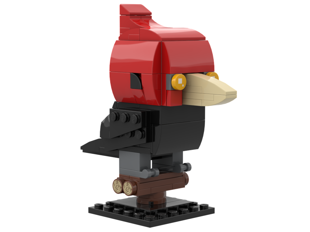 Lego Cream Backed Woodpecker: Birdheadz