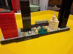 Chicago Skyline Elevated Train