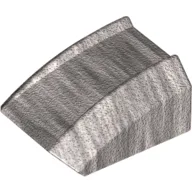 Brick Curved 2 x 2 with Lip, No Studs / Metallic Silver