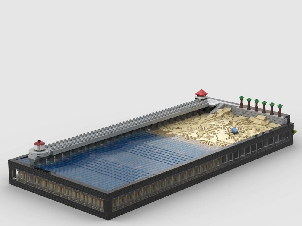 Lego Manhattan Beach Pier at 1/650th Scale