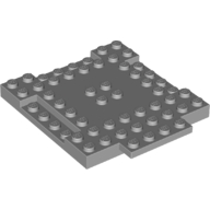 Lego Plate Special 8 x 9 x 2/3 with 1 x 4 Recessed / Light Bluish Gray