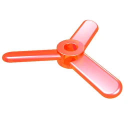 Propeller 3 Blade Small / Trans-Neon Orange