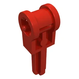 Technic Axle 1.5 with Perpendicular Axle Connector (Technic Pole Reverser Handle) / Red