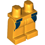 Lego Hips and Bright Light Orange Legs with Dark Blue Markings Print (Wolverine) / Bright Light Orange