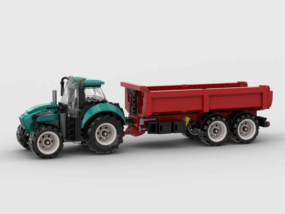 Lego Dump trailer with Lego city tractor 60498