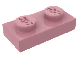 Plate 1 x 2 / Medium Dark Pink